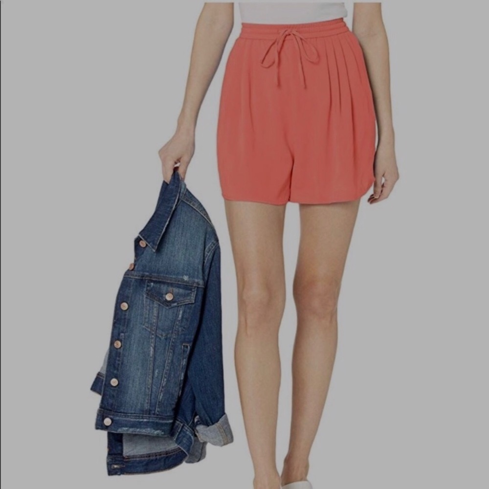 J. CREW MERCANTILE HIGH-WAIST CORAL SHORTS